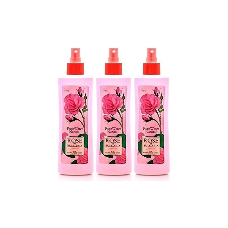 Agua de Rosas Natural Tónico Facial y Corporal Spray - Rosa de Bulgaria 3X230 ml OFERTA