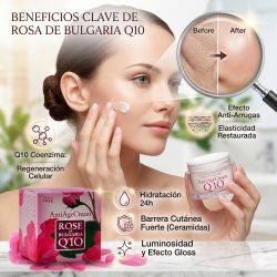Crema Facial Q10 Regenerante · Rosa de Bulgaria