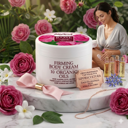Crema reafirmante y anticelulítica lipoescultura 10 aceites orgánicos 300 ml Rosa de Bulgaria