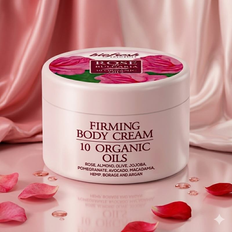 Crema reafirmante y anticelulítica lipoescultura 10 aceites orgánicos 300 ml Rosa de Bulgaria