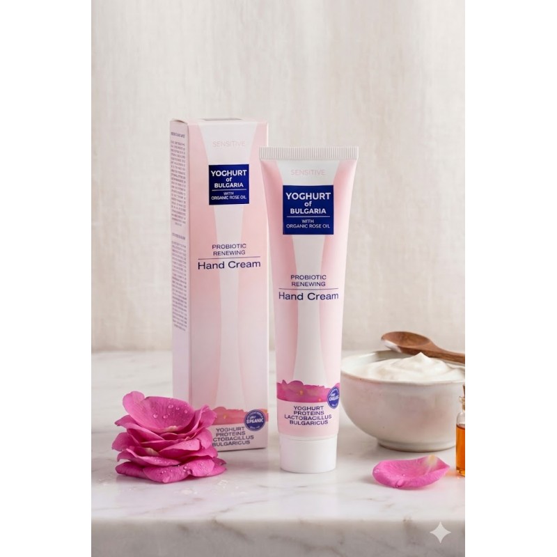 Crema de Manos Rejuvenecedora Probiótica: Colágeno y Rosa de Bulgaria