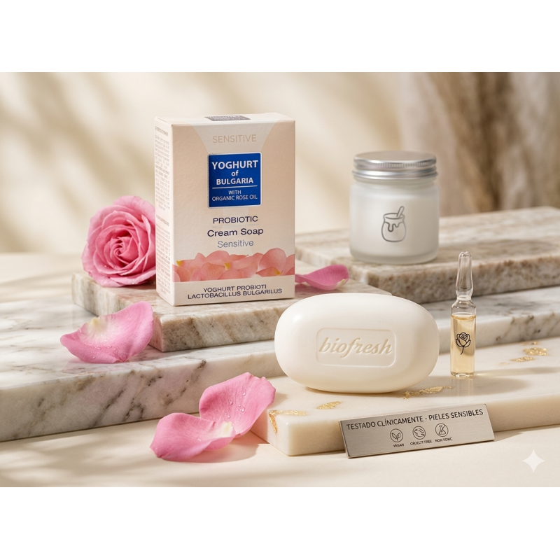 Pan limpiador Jabón Probiótico-Colágeno-Yogur de Bulgaria 100 grs