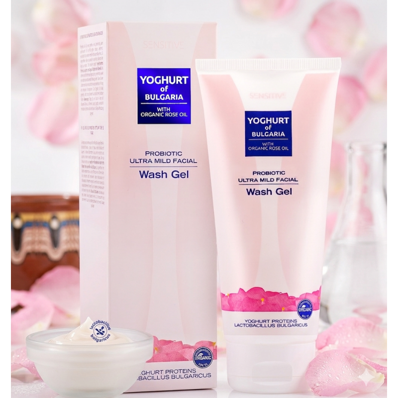 Gel Limpiador Probiótico Yogur de Bulgaria y Rosa | 230ml