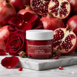 Crema Facial y Cuello Granada y Rosa Búlgara 200ml | Via Natural