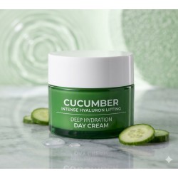 Crema de Día Triple Hialurónico y Pepino 50ml | Hidratación Profunda