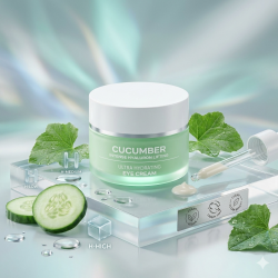 Contorno de Ojos Triple Hialurónico y Pepino | Antiarrugas Efecto Flash
