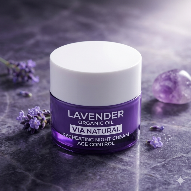 Crema de noche regeneradora Age Control aceite orgánico de lavanda 50 ml- Vía Natural Lavanda