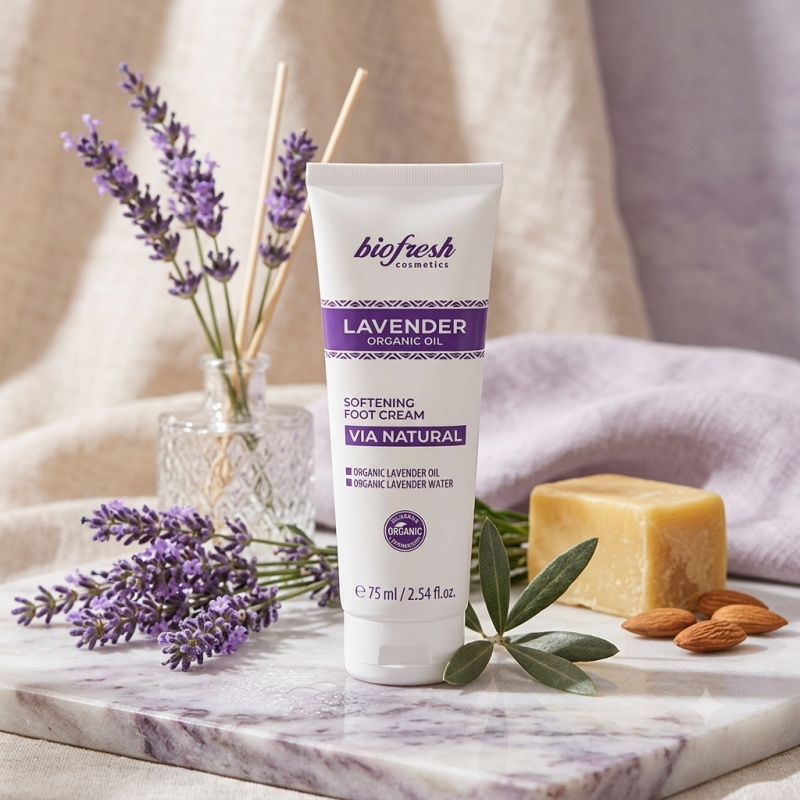 Crema de Pies de Lavanda VÍA NATURAL | Desodorante y Suavizante