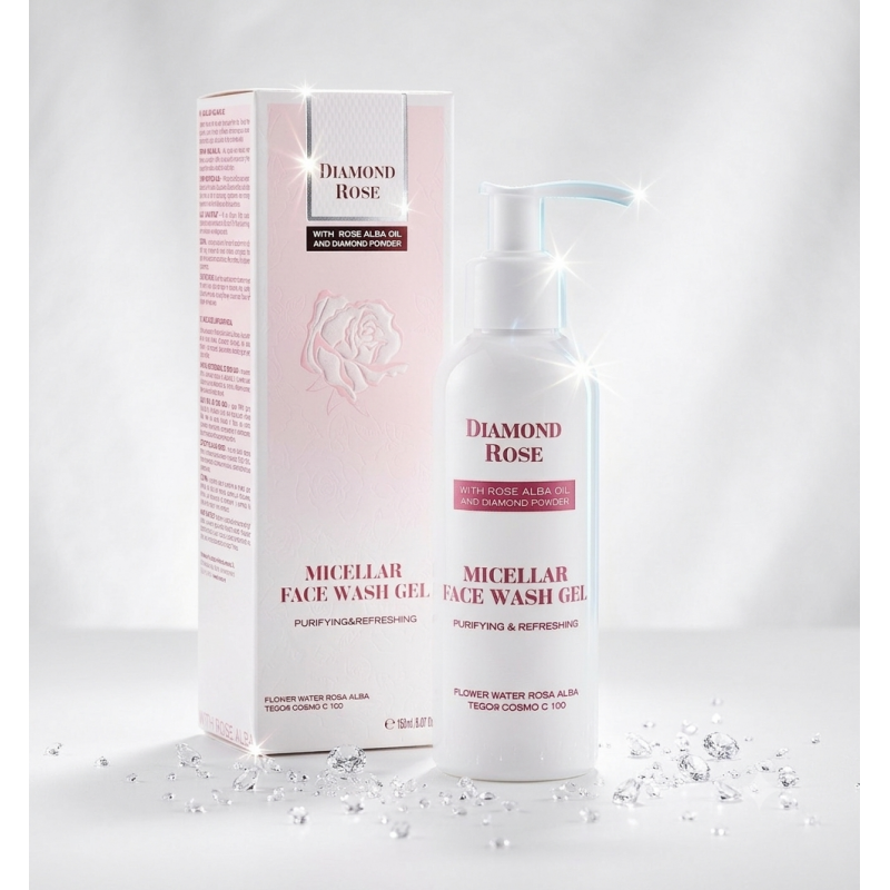 Agua micelar en gel limpiador facial - Diamond Rose 150 ml