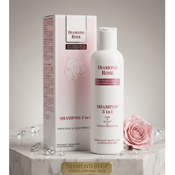 Champú 3 en 1 para cuidados intensivos para cabello, cuero cabelludo y color -  Diamond Rose 200 ml