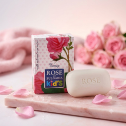 Jabón Natural en Pastilla Infantil Bebé-Rosa de Bulgaria 100 grs