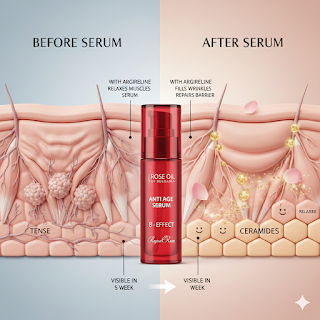 Antes y Después del Sérum Efecto BTX Antiarrugas Regina Floris 