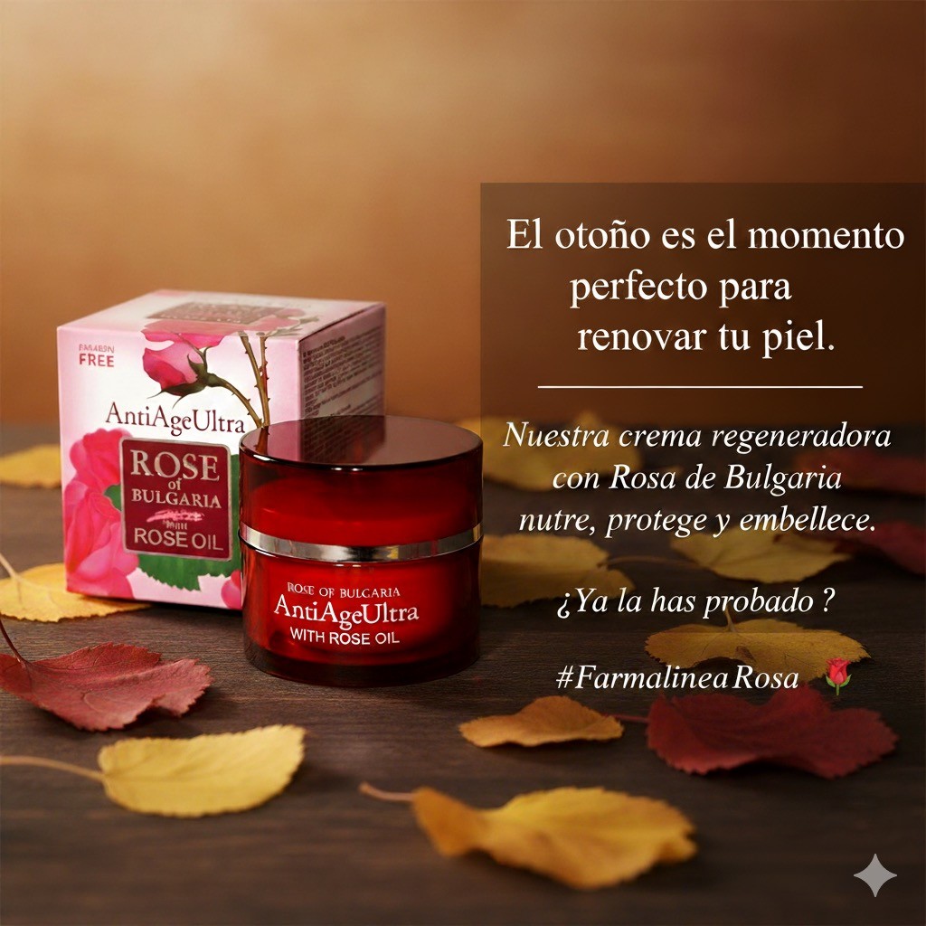 Renueva tu Piel este Otoño con la Crema Regenerante Anti Age Q10 Ultralifting - Rosa de Bulgaria ! 