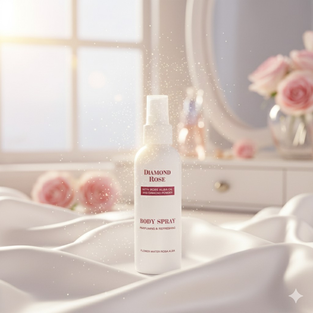 El Secreto de la Bruma perfumada Spray corporal agua Diamond Rose: Un Viaje Olfativo.