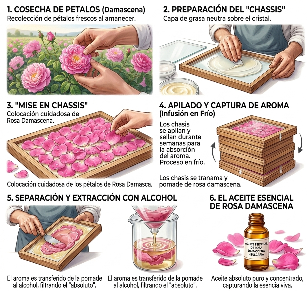 El Arte del Silencio: Por qué el Enfleurage es la máxima expresión de la Rosa de Bulgaria