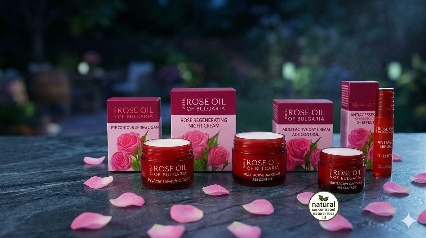 Rutina natural antiarrugas con Farmalinea Rosa de Bulgaria